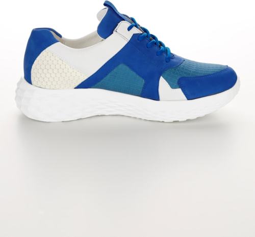 Veterschoen met rits opzij Waldlaufer Blauw/Wit