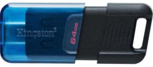 Kingston Technology DataTraveler 80 USB flash drive 64 GB USB Type-C 3.2 Gen 1 (3.1 Gen 1) Zwart, Bl