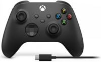 Microsoft Xbox Wireless Controller + USB-C Cable Zwart Bluetooth/USB Gamepad Analoog/digitaal PC, Xb