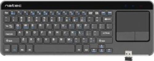 Natec TURBOT toetsenbord RF Draadloos QWERTY Zwart, Zilver