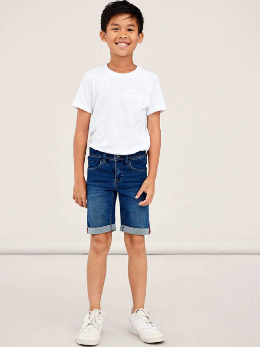 NAME IT slim fit denim short NKMSILAS medium blue denim