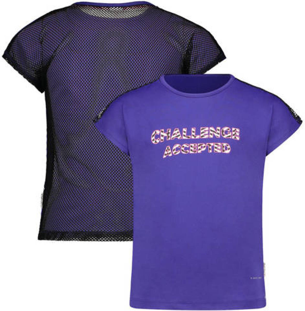 B.Nosy T-shirt met mesh achterkant paars