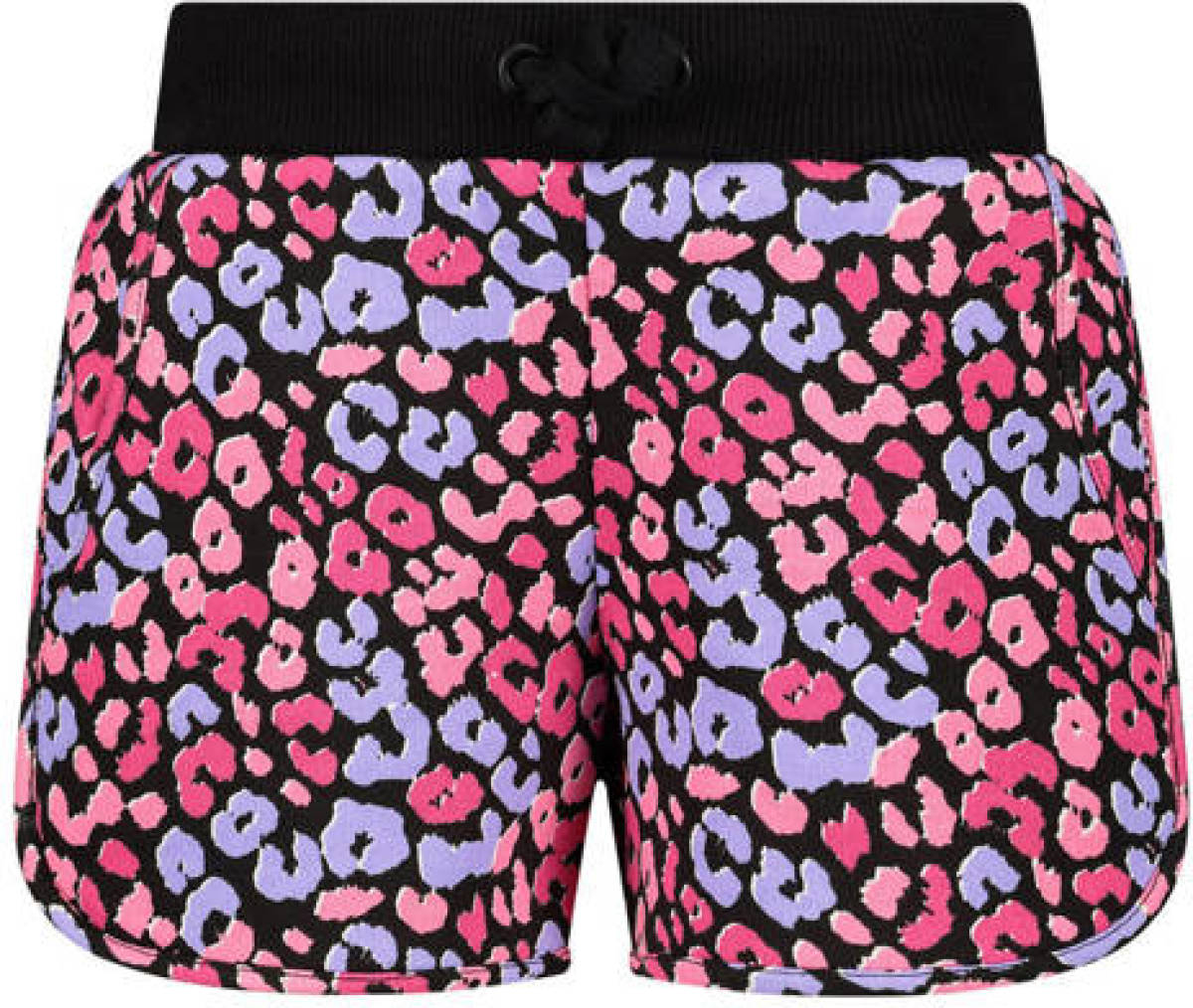 Cars short met all over print zwart/roze/lila