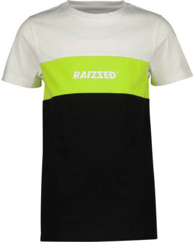 Raizzed T-shirt zwart/limegroen/wit