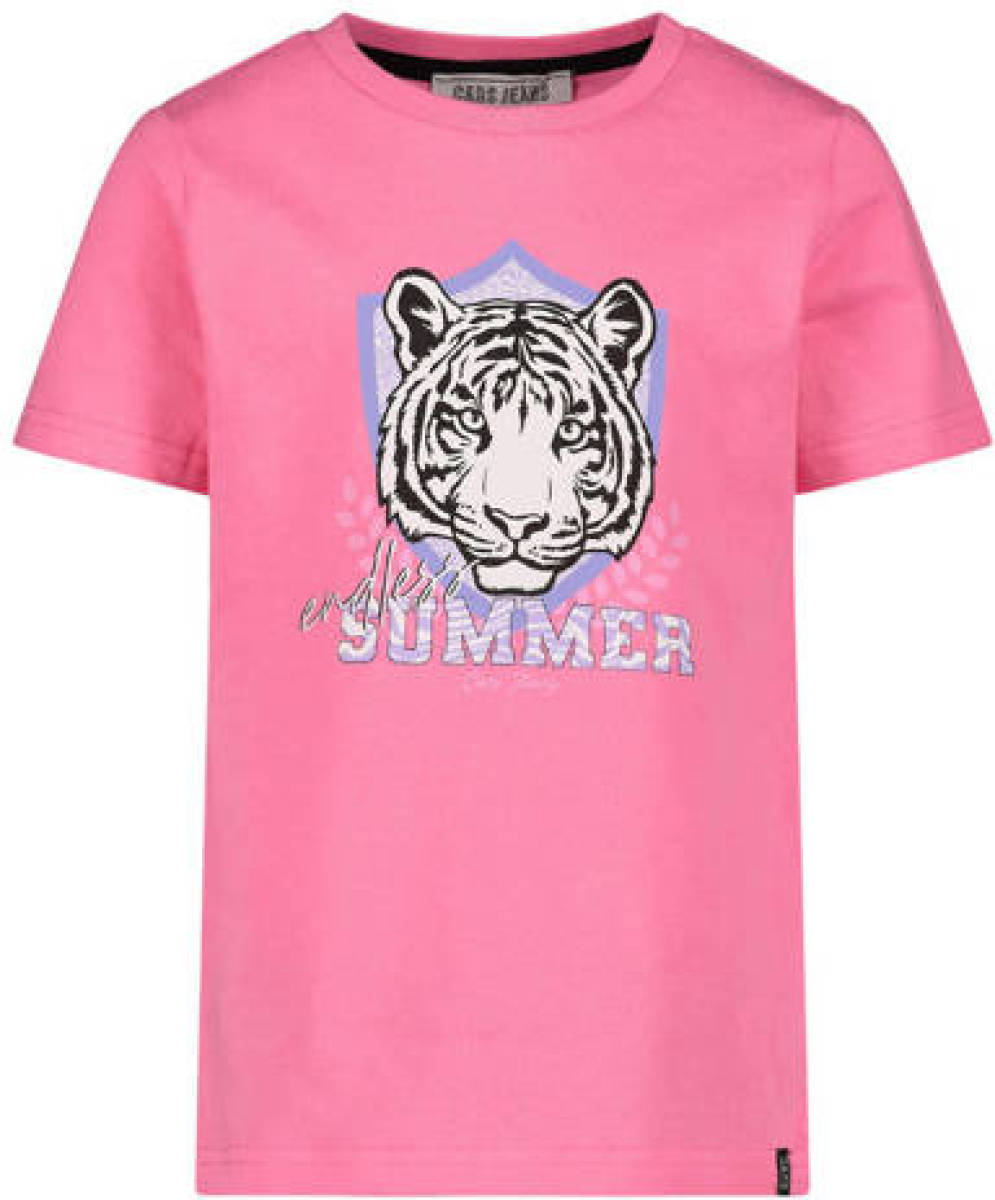 Cars T-shirt met printopdruk roze