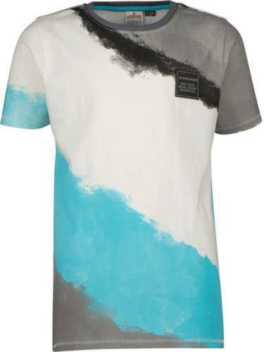 Vingino T-shirt blauw/grijs/wit