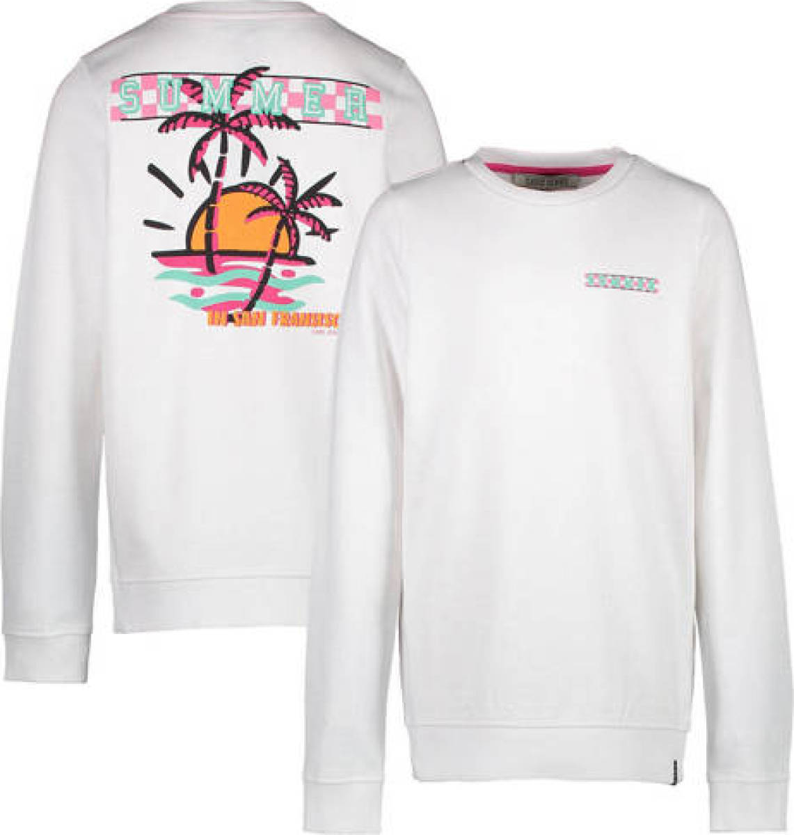 Cars sweater Portisha met backprint wit