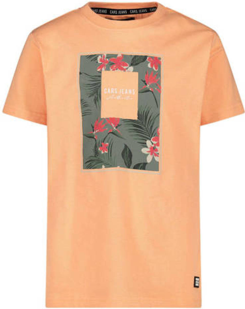 Cars T-shirt met printopdruk oranje