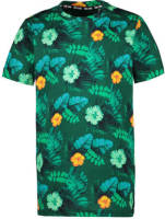 Cars T-shirt met bladprint groen