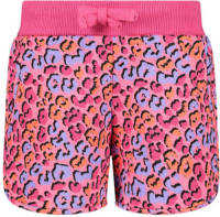 Cars short met dierenprint roze/paars
