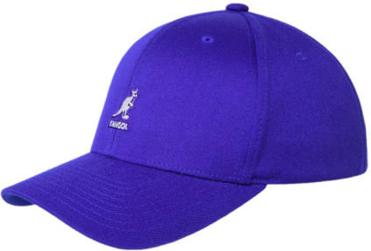 Kangol pet Flexfit met logo kobaltblauw