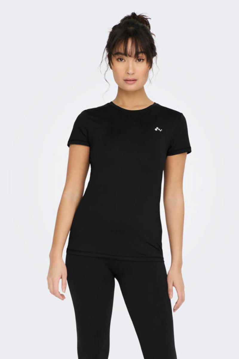 ONLY PLAY sport T-shirt ONPCARMEN zwart