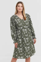 Miljuschka by Wehkamp midijurk met bloemenprint olijfgroen