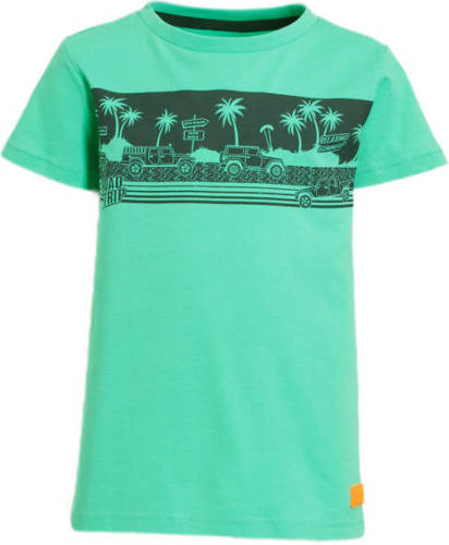 Orange Stars T-shirt Mauk met printopdruk mintgroen