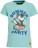 Orange Stars T-shirt Marvin met printopdruk blauw