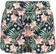 NAME IT KIDS gebloemde short NKFVINAYA van gerecycled polyester donkerblauw/groen/zalm