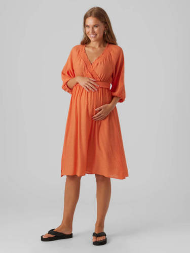 MAMALICIOUS zwangerschaps- en voedingsjurk MLPEACE oranje