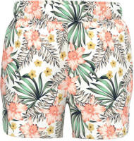 NAME IT MINI gebloemde short NMFVINAYA van gerecycled polyester wit/groen/zalm