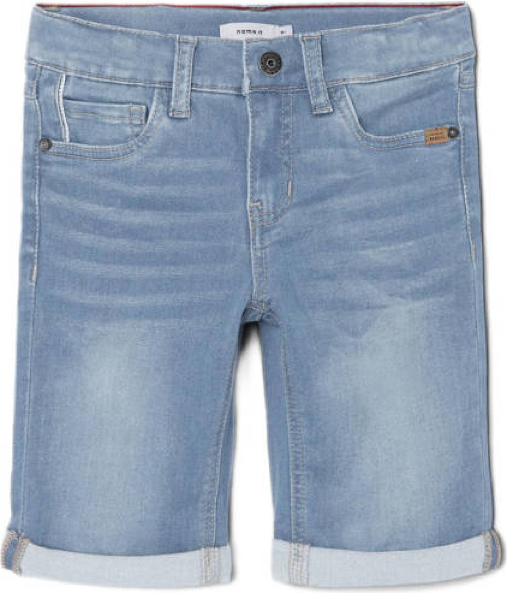 NAME IT KIDS slim fit short NKMTHEO XSL light blue denim