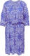 ONLY CARMAKOMA jurk CARSONYA met all over print en ceintuur blauw/ wit