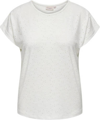 ONLY CARMAKOMA top CARZABBY met open detail gebroken wit