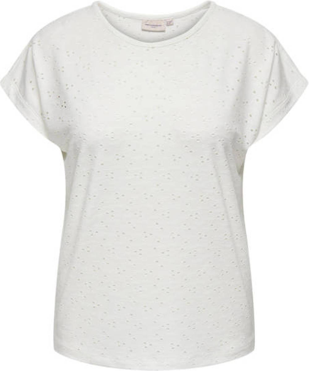 ONLY CARMAKOMA top CARZABBY met open detail gebroken wit