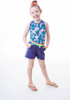 De Zoete Zusjes X 4President top Amira met all over print blauw/roze