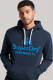 Superdry hoodie met logo navy