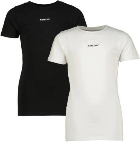 Raizzed T-shirt Nora - set van 2 zwart/wit