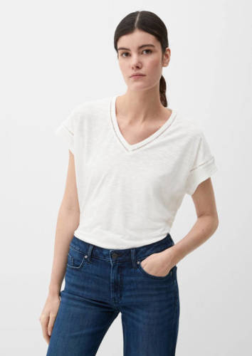 s.Oliver RED LABEL top met open detail ecru