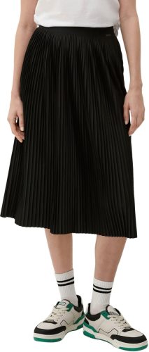 Q/S designed by midi rok met plooien zwart