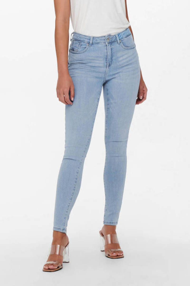 Only push-up skinny jeans ONLPOWER light blue denim