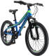 Bikestar MTB kinderfiets 20 inch blauw /groen, 7 speed