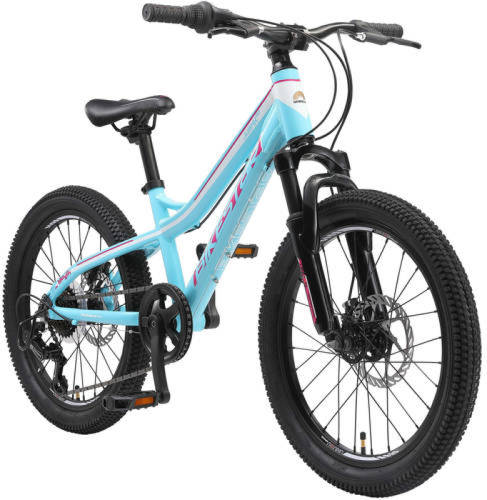 Bikestar MTB kinderfiets 20 inch wit /turquiose, 7 speed