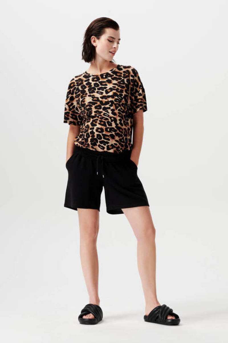 Supermom regular fit short Genoa zwart