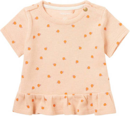 Noppies baby T-shirt Nampa van biologisch katoen oranje