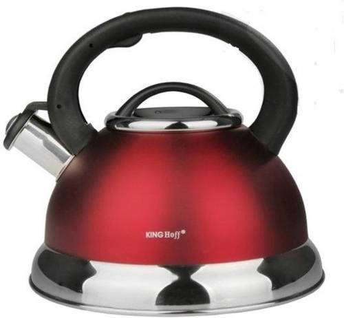 KINGHOFF 3246 - Fluitketel - Rood - 3l