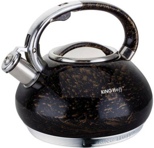 KINGHOFF 1067 Fluitketel - 3l - Rvs - Alle Warmtebronnen