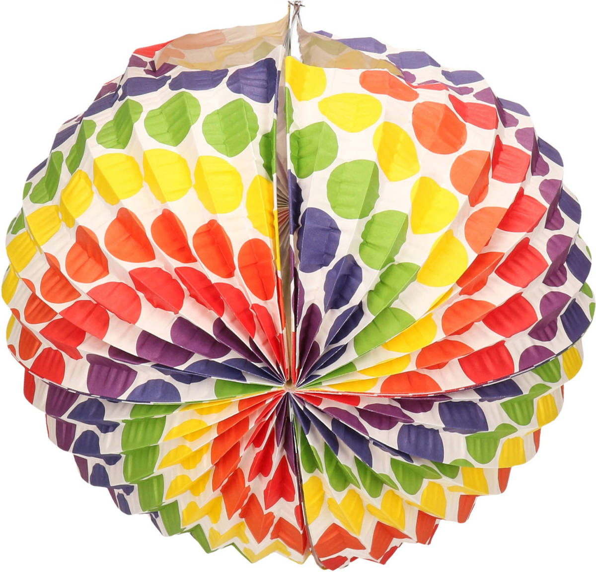 Boland Lampion Gekleurde Stippen 26 Cm - Feestlampionnen