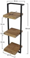 Dimehouse Wandplank Industrieel Aberdeen - 30x100 Cm - Acaciahout
