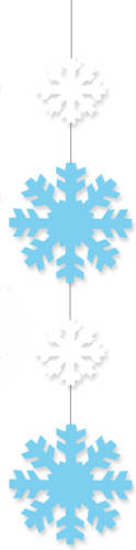 Bellatio Decorations Decoratie Hanger Met Sneeuwvlokken 120 X 25 Cm - Feestslingers