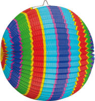 PartyDeco Gekleurde Party Lampion 26 Cm Van Papier - Feestlampionnen