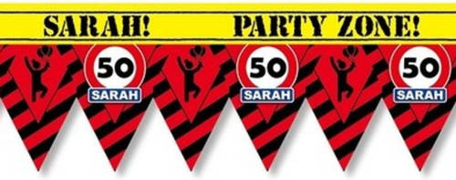 Paperdream 50 Sarah Party Tape/markeerlint Waarschuwing 12 M Versiering - Markeerlinten