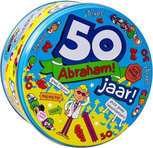 Paperdream Snoeptrommel/cadeautrommel Abraham 50 Jaar / 50e Verjaardag - Cadeau Blikken