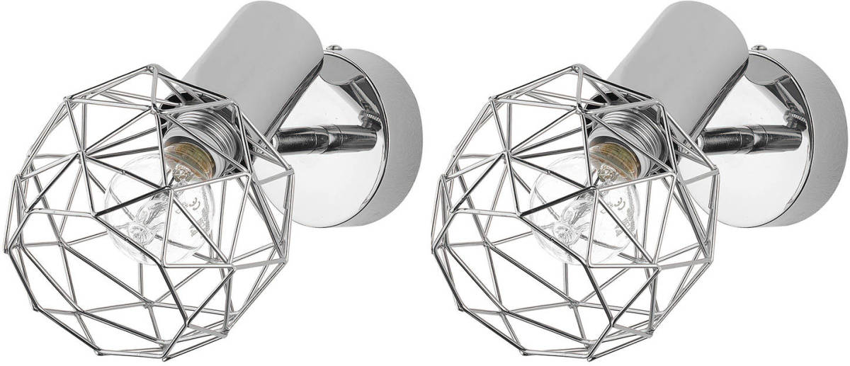 Beliani Chenab - Spotlampen-zilver-metaal