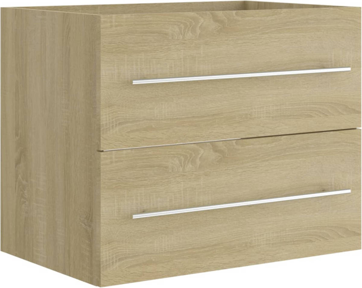 VidaXL Wastafelkast 60x38,5x48 Cm Spaanplaat Sonoma Eikenkleurig