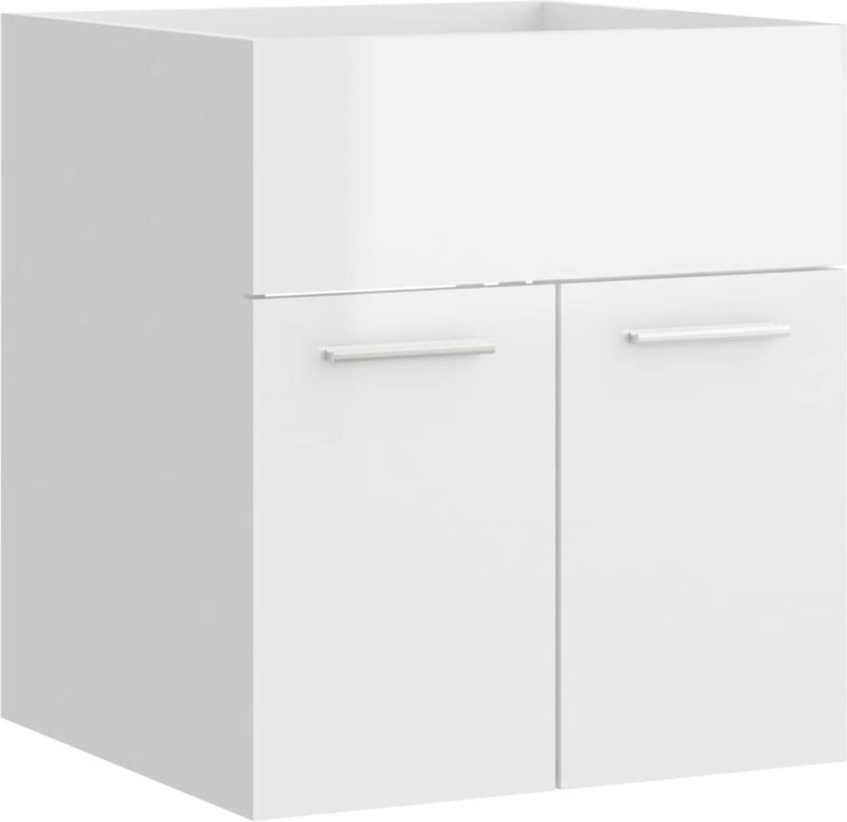 VidaXL Wastafelkast 41x38,5x46 Cm Spaanplaat Hoogglans Wit