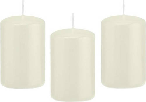 Trend Candles 8x Ivoorwitte Cilinderkaars/stompkaars 5 X 8 Cm 18 Branduren - Stompkaarsen