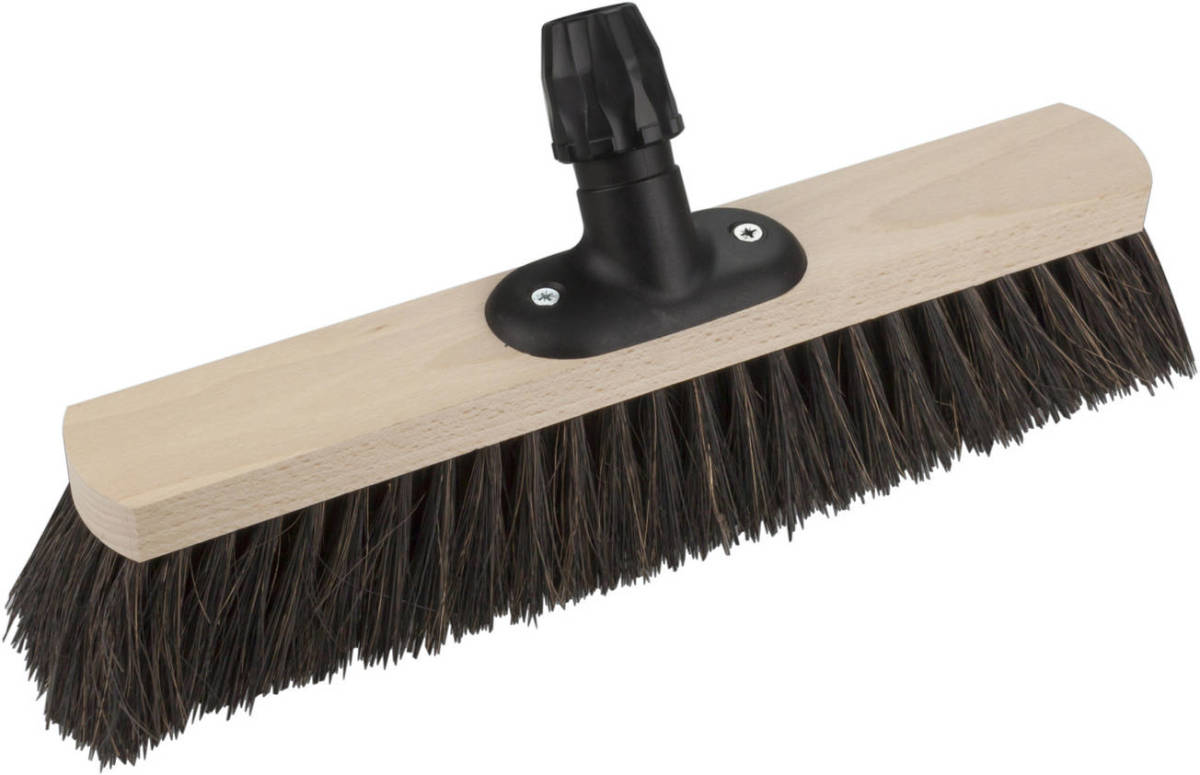 Shoppartners Houten Harde Straatbezem/buitenbezem Arenga Zwart 40 Cm - Bezem