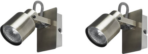 Beliani Bonte - Spotlampen-zilver-ijzer